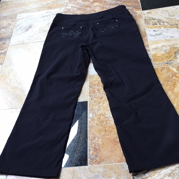 Westbound pull on black pants/faux front pockets - Picture 5 of 8